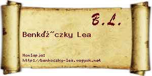 Benkóczky Lea névjegykártya